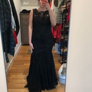 Black mermaid prom dress